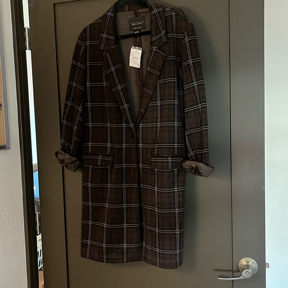 Sanctuary 3/4 plaid jacket